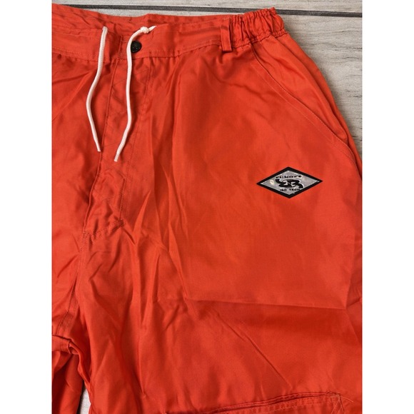 Vintage ri:kors by DAZO 180 Tech Men Y2K Orange Board Shorts Surf XL Drawstrings - Picture 3 of 8